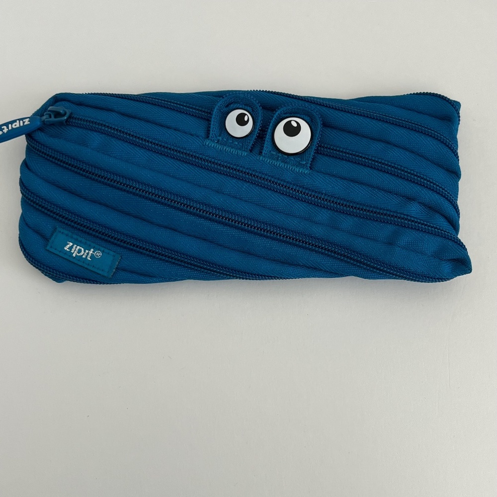 ZIPIT Monster Grillz Small Pencil Case Make Up Pouch Blue